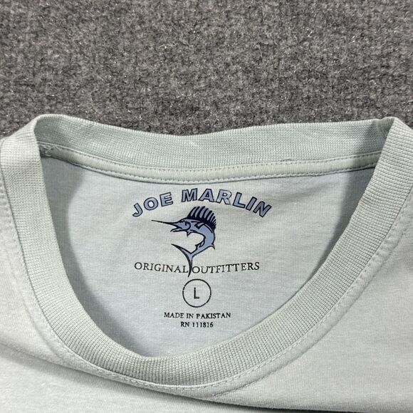 Joe Marlin Funny Beach Graphics Mens White T-shirt‎ Size L - Picture 8 of 10